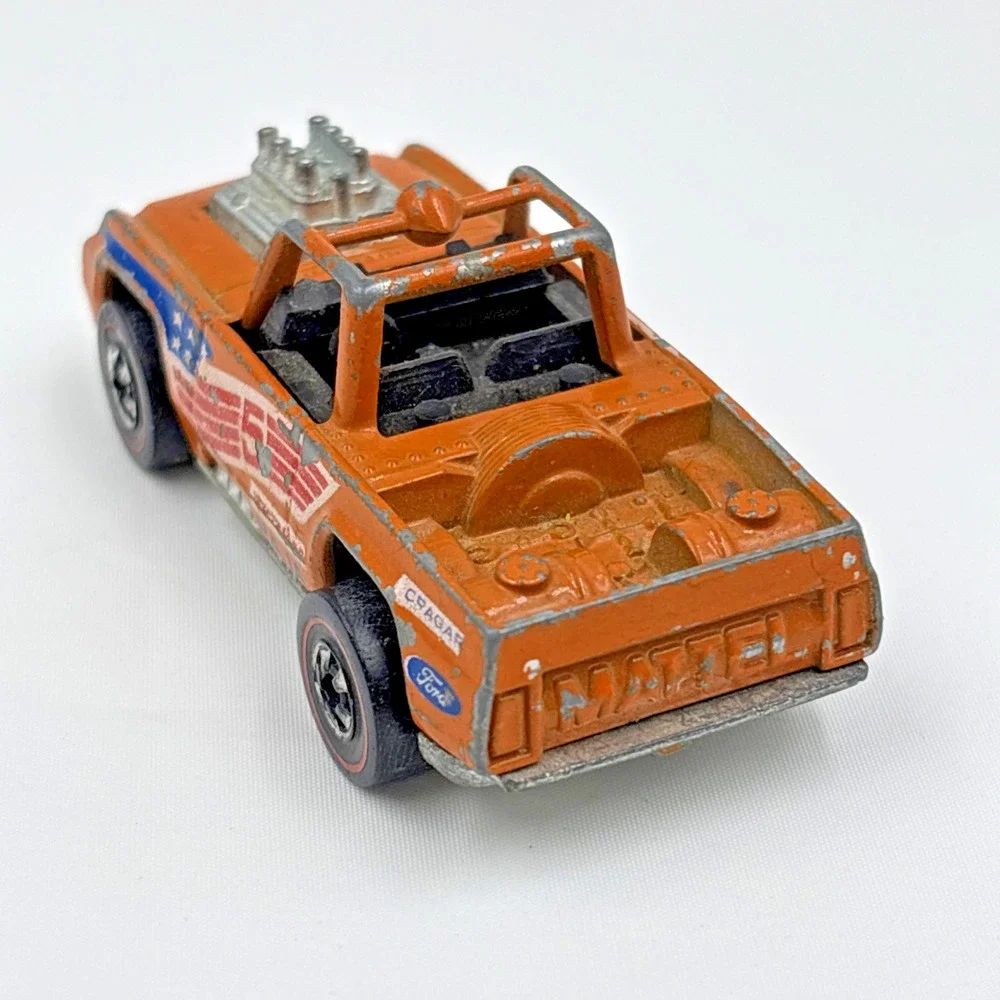 Vintage Redlines Hotwheels Baja Bruiser 1973 Mattel Inc. Hong Kong Orange